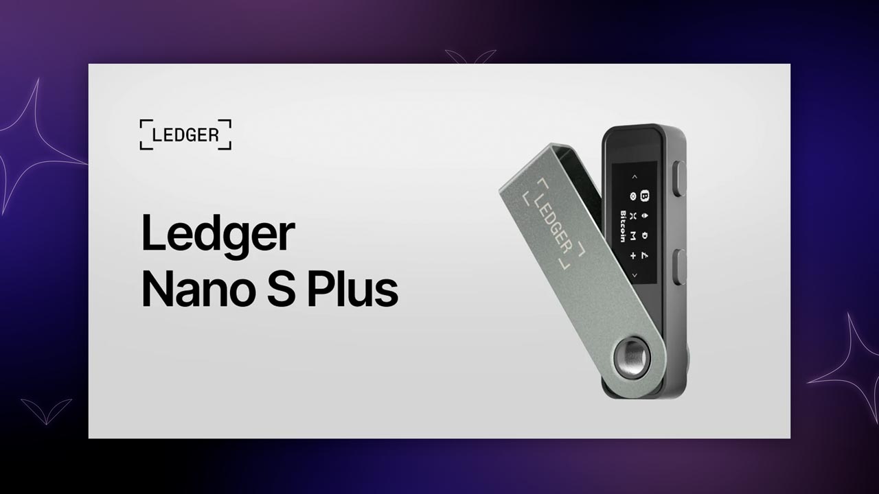 Ledger Nano S Plus wallet connected to a USB port 