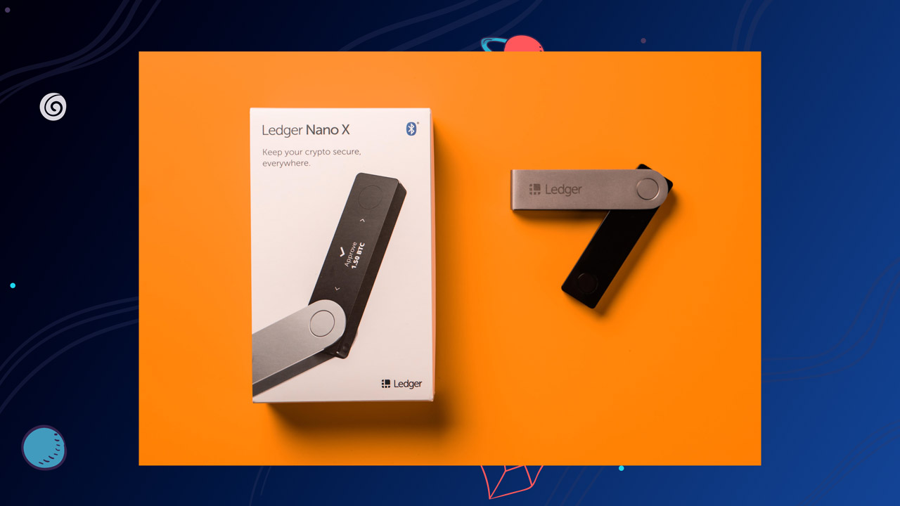 Ledger Nano X hardware wallet for securely storing crypto assets