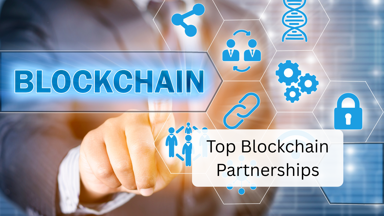 Infographic of blockchain projects partnering with Apple, Google, Microsoft, and Amazon in 2025.