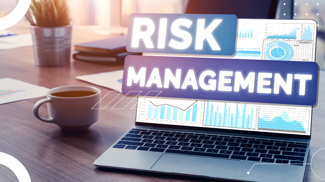 Trader applying crypto risk management rules on laptop and charts